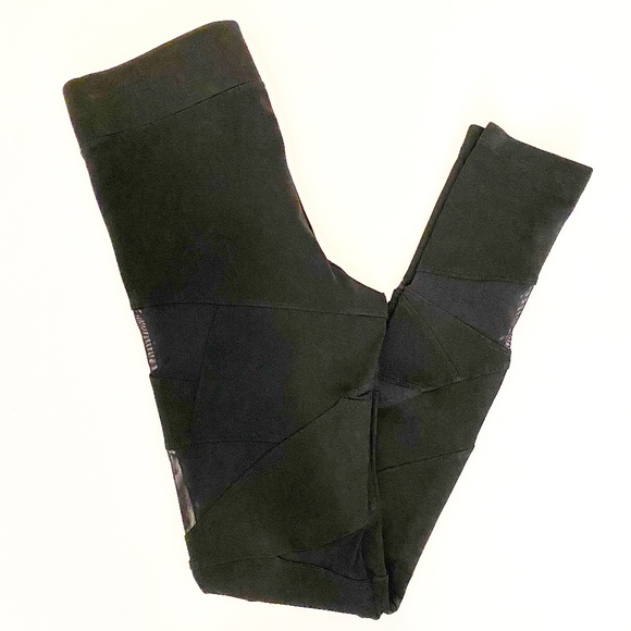 Bebe Cut Out Stretch Tights Leggings Black Small - Picture 6 of 10